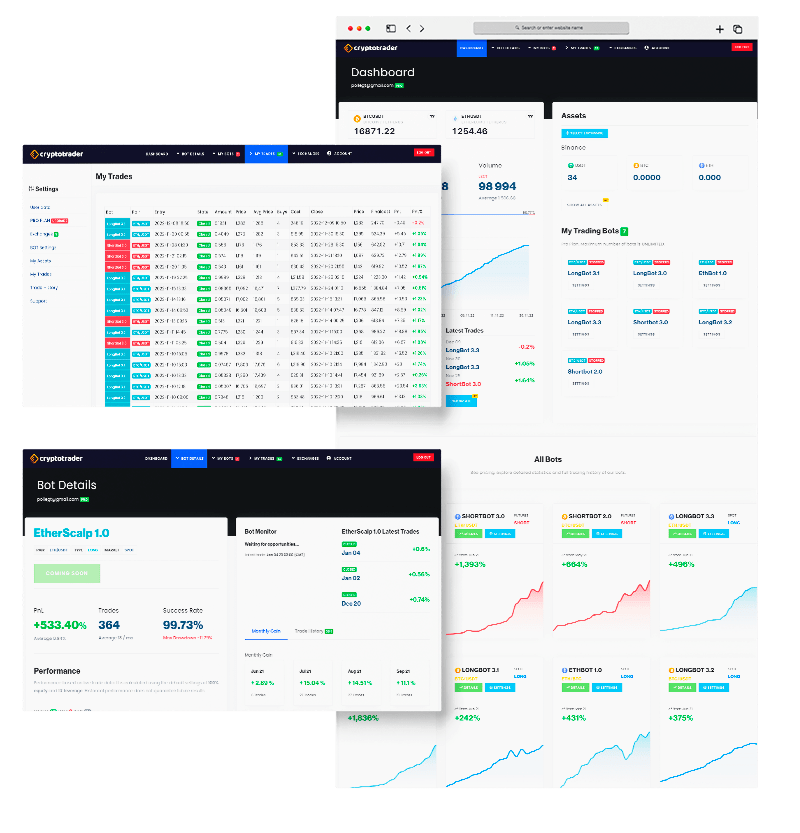 Take advantage of our crypto trading bots to achieve your financial goals in the world of cryptocurrency trading.